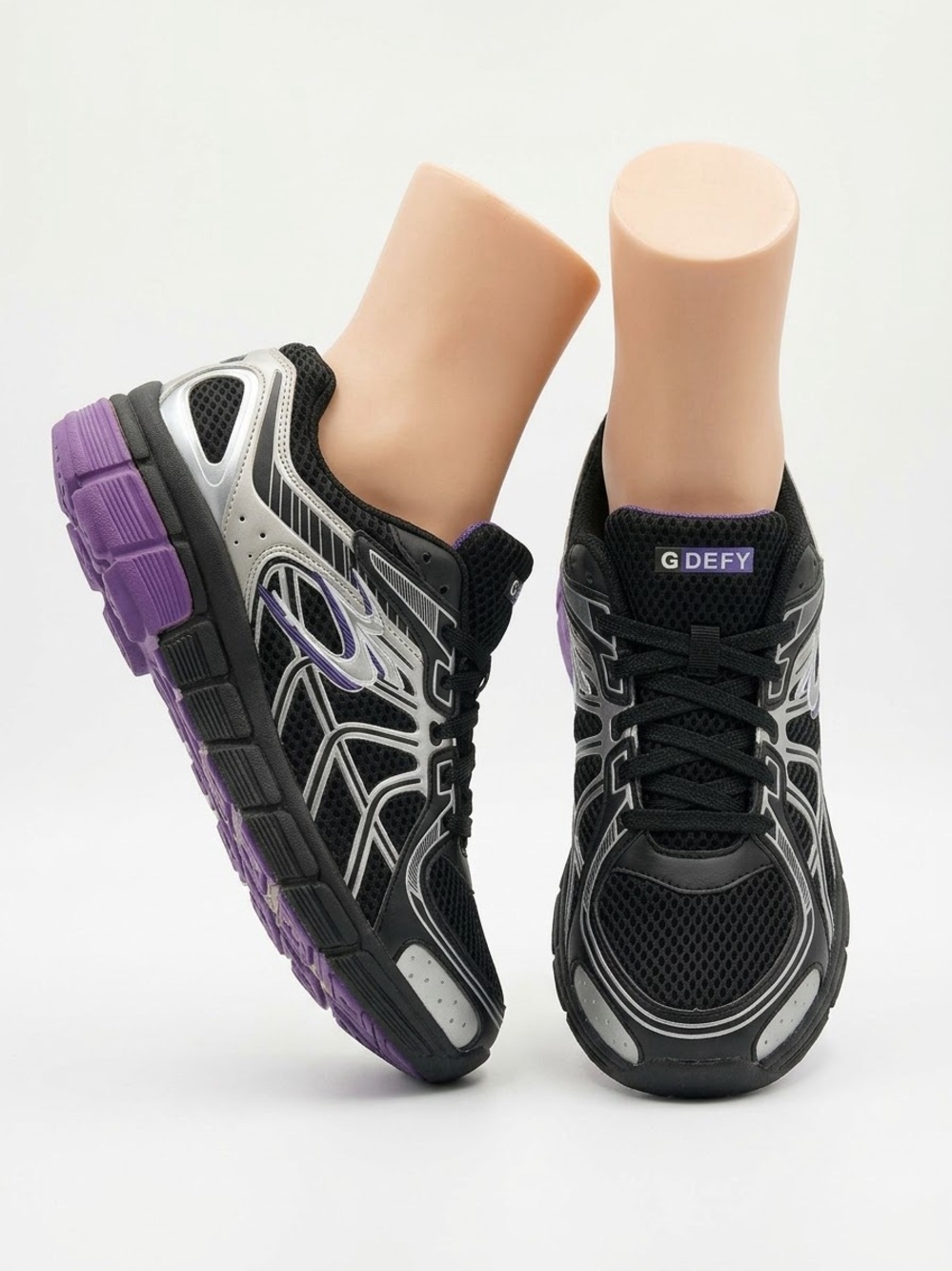 Women's Black & Purple Running Shoes